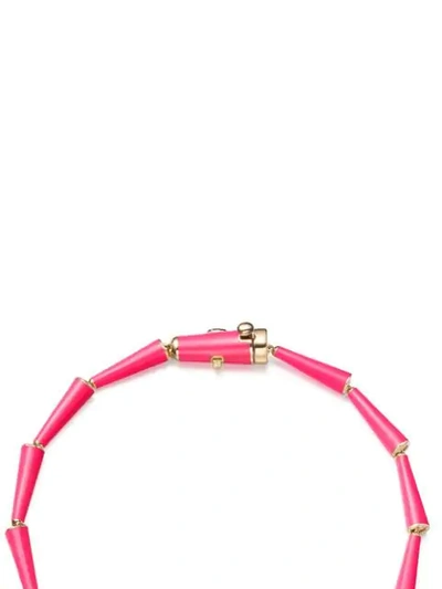 Shop Melissa Kaye 18kt Yellow Gold And Diamond Lola Bracelet In Pink