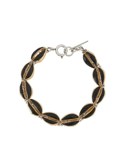 Shop Isabel Marant Cowrie Shell Bracelet In Black