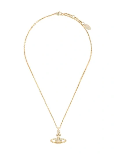 Shop Vivienne Westwood Mayfair Bas Relief Pendant Necklace In Gold