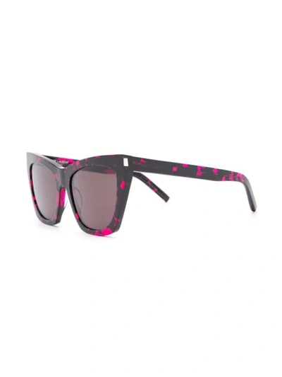 Shop Saint Laurent Sl214 Square-frame Sunglasses In Black