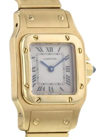 Pre-owned Cartier 1990  Santos De  Galbée 23mm In White