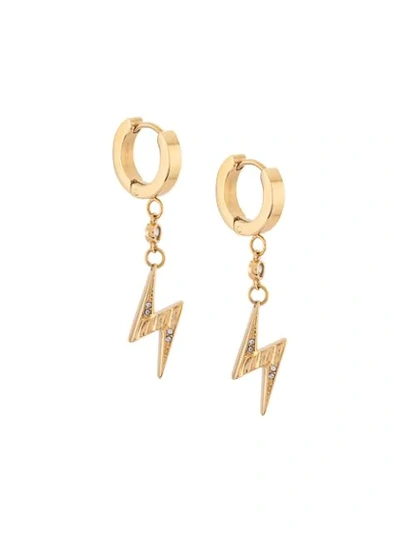 Shop Nialaya Jewelry Skyfall Flash Earrings In Gold