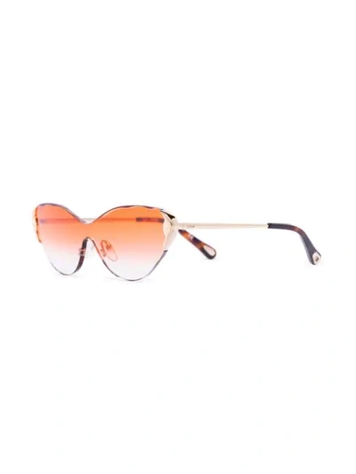 Shop Chloé Curtis Cat-eye Sunglasses In Orange