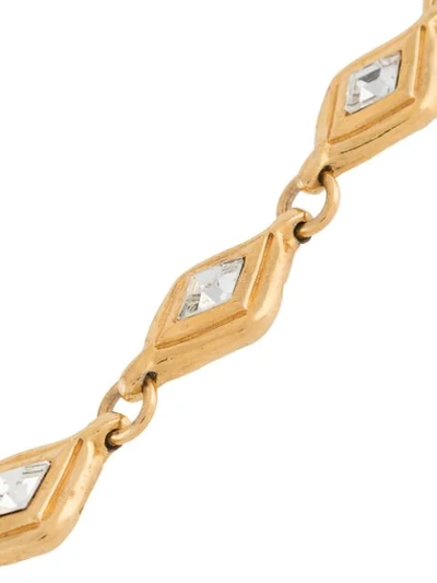 Pre-owned Chanel 1990s Lozenge Choker In Gold