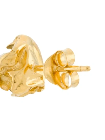 Shop Niza Huang Pearl-embellished Stud Earring In Gold