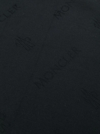 Shop Moncler Logo-jacquard Scarf In Black