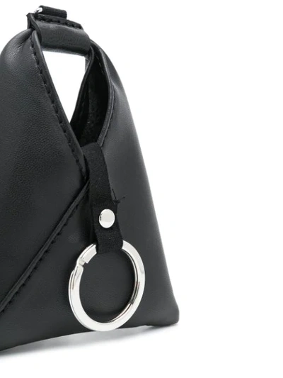 Shop Mm6 Maison Margiela Mini Bag Keyring In Black