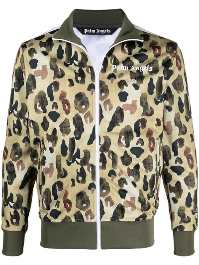 Shop Palm Angels Camouflage-print Track Jacket In Green
