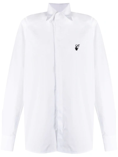 Shop Off-white Hand Off Logo Shirt In White
