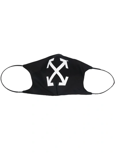 Shop Off-white Arrow-print Face Mask In Black