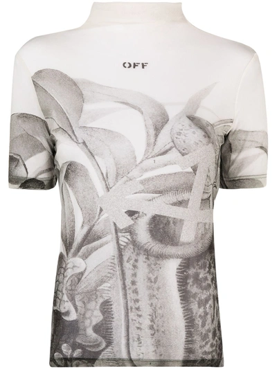 Shop Off-white Botanical-print Shirt In White