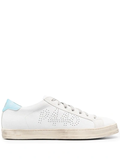 Shop P448 Contrasting Heel Counter Sneakers In White