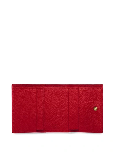 Shop Gucci Gg Marmont Medium Wallet In Red