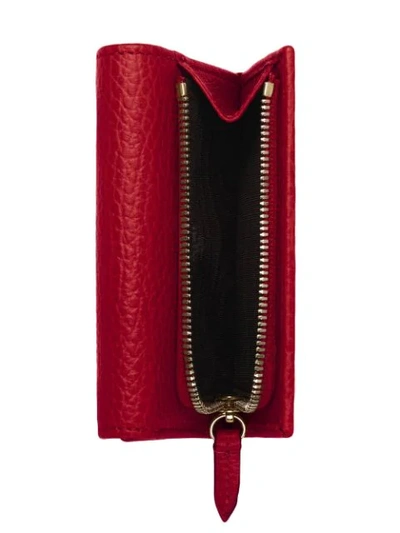 Shop Gucci Gg Marmont Medium Wallet In Red