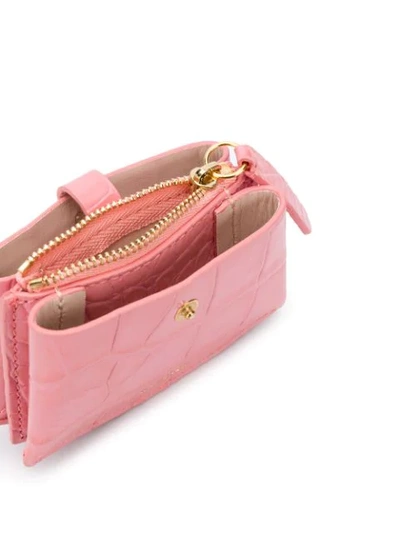 Shop Wandler Crocodile-effect Mini Wallet In Pink