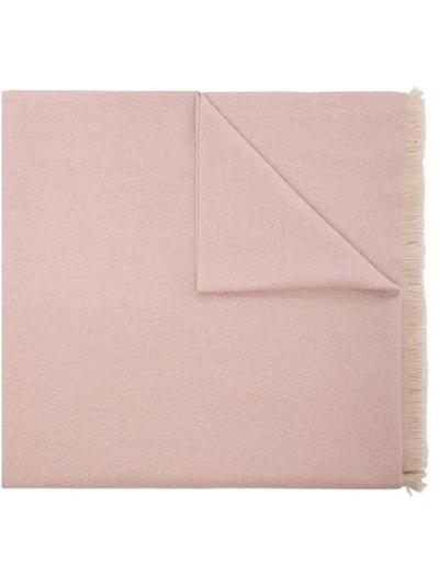 Valentino Pink Vlogo Signature Cashmere Shawl In Pink