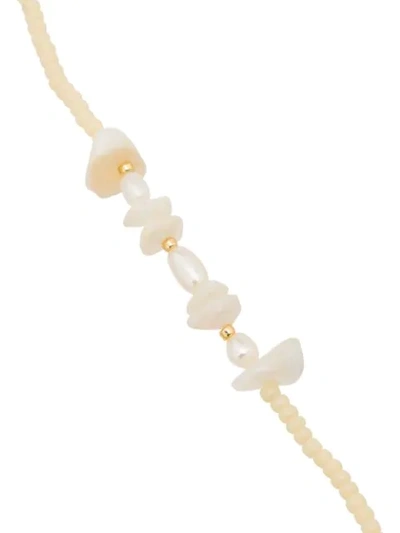 Shop Anni Lu 18kt Yellow Gold Pearl Bracelet In Neutrals