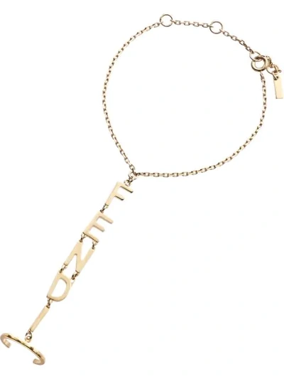 Shop Fendi Hand Bracelet In Gold