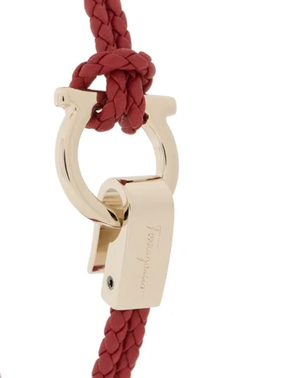 Shop Ferragamo Gancini Bracelet In Red