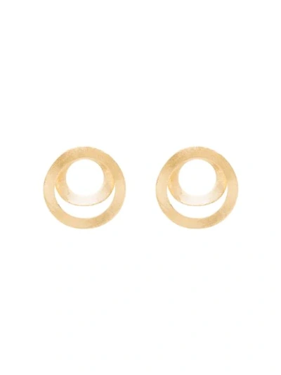 GOLD-PLATED JOINED AT THE HOOP DORÉ EARRINGS