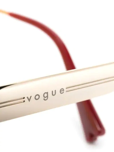 Shop Vogue Eyewear X Millie Bobby Brown Tinted Sunglasses In Gold