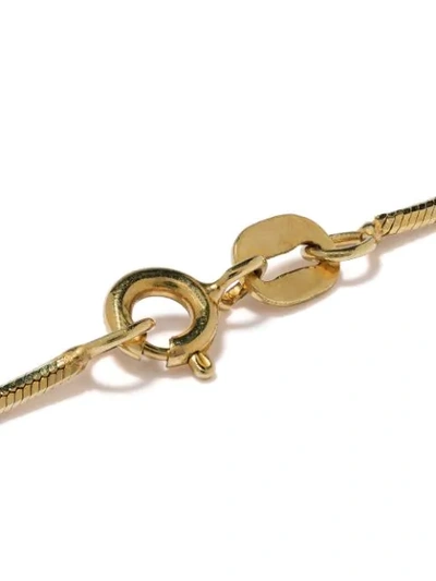 Shop Iosselliani 18kt Yellow Gold Black Diamond Fringe Necklace