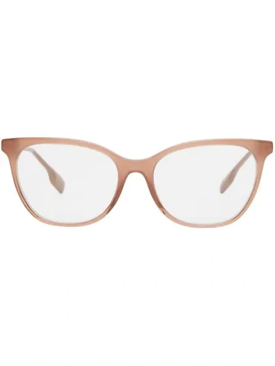 Shop Burberry Cat-eye Optical Glasses In Pink