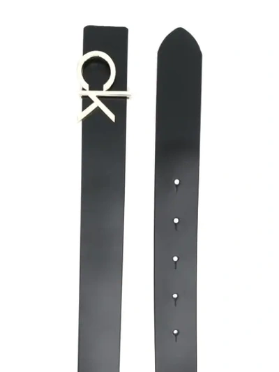 Shop Calvin Klein Logo-buckle Belt In Black