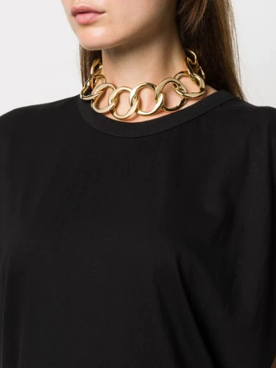 Shop Saint Laurent Chain Link Necklace In Gold