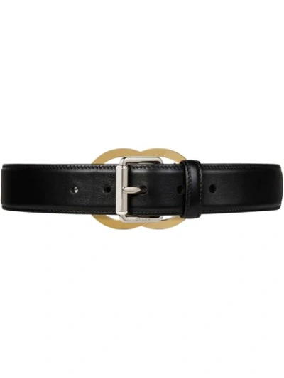 Shop Gucci Interlocking G Buckle Belt In Black