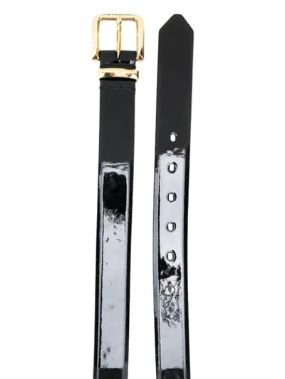 Shop Just Cavalli Square Buckle Belt In Black