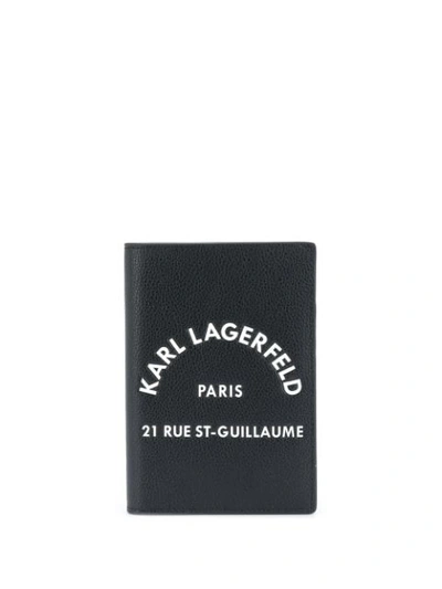 Shop Karl Lagerfeld Rue St Guillaume Pass Holder In Black