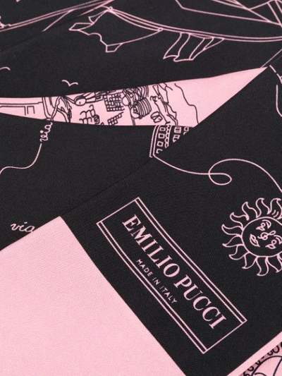 Shop Emilio Pucci Scorci Fiorentini Print Scarf In Black