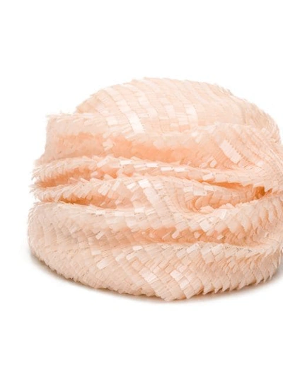 Shop Maison Michel Hiromi Sequin Silk Turban In Pink