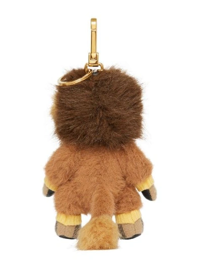 Shop Burberry Lion Costume Thomas Bear Charm In Brown