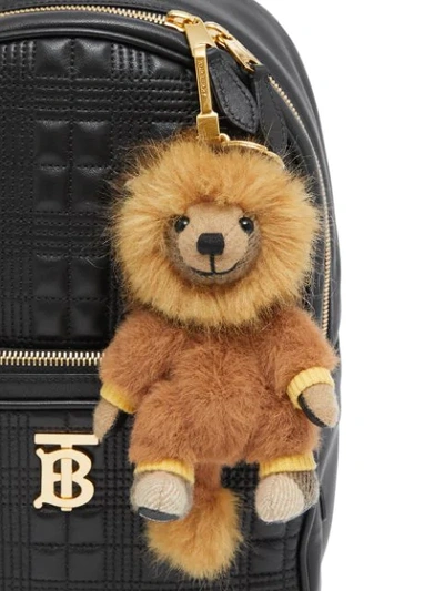 Shop Burberry Lion Costume Thomas Bear Charm In Brown