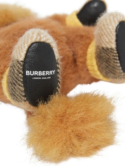 Shop Burberry Lion Costume Thomas Bear Charm In Brown