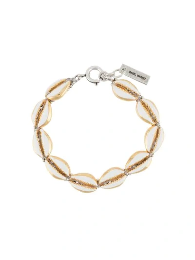 Shop Isabel Marant Shell-bead Bracelet In White