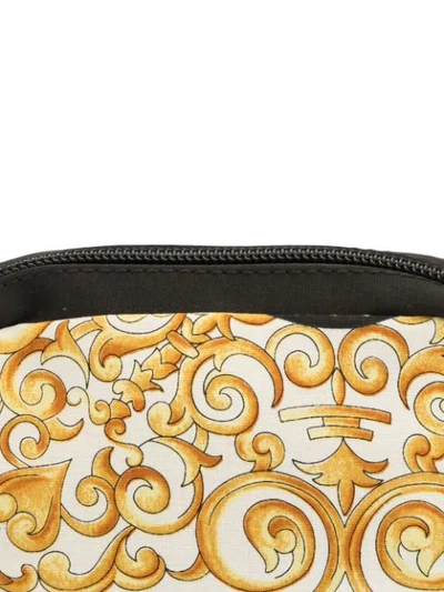 Pre-owned Versace Baroque Print Pouch In Black