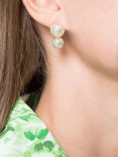 Shop Jennifer Behr Gretel Pearl Earrings In White