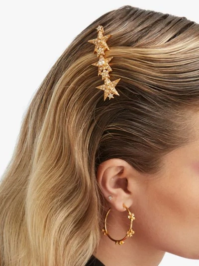 Shop Oscar De La Renta Rhinestone-embellished Hair Clip In Gold