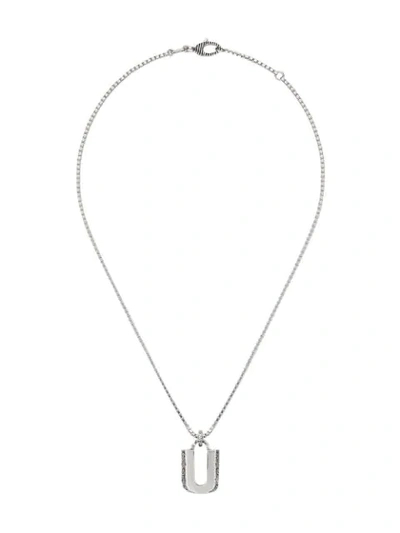 Shop Gucci U Letter Necklace In 0811 Undefined