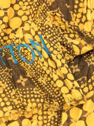 Pre-owned Louis Vuitton X Kusama Yayoi  Monogram Waves Infinity Scarf In Yellow