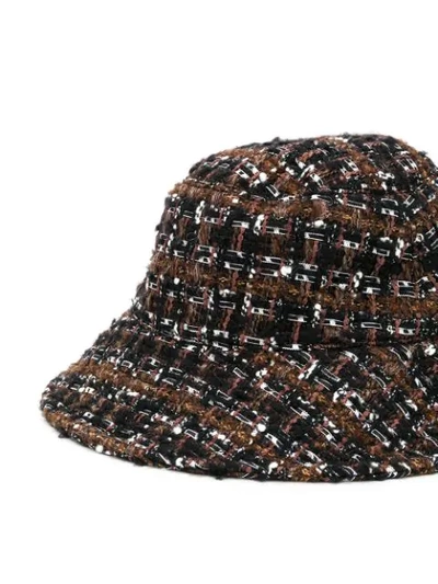 Shop Dolce & Gabbana Knitted Bucket Hat In Black