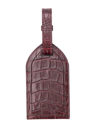 Smythson Mara Luggage Tag In Brown