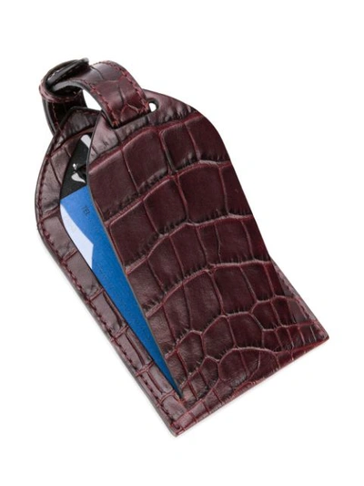 Smythson Mara Luggage Tag In Brown