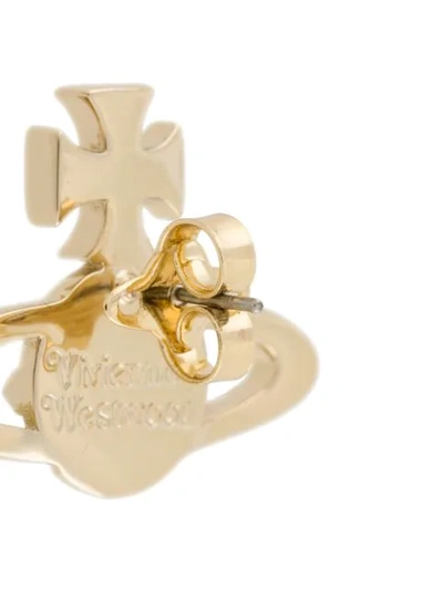 Shop Vivienne Westwood Mayfar Bas Relief Earrings In Gold