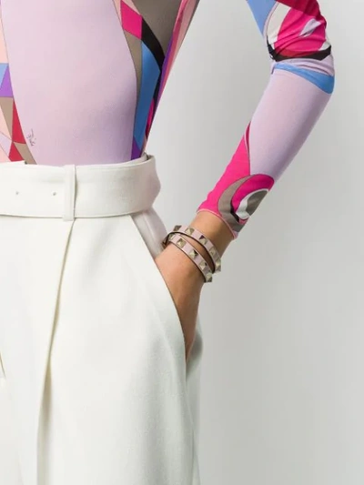 Shop Valentino Rockstud Wrap-around Bracelet In Pink