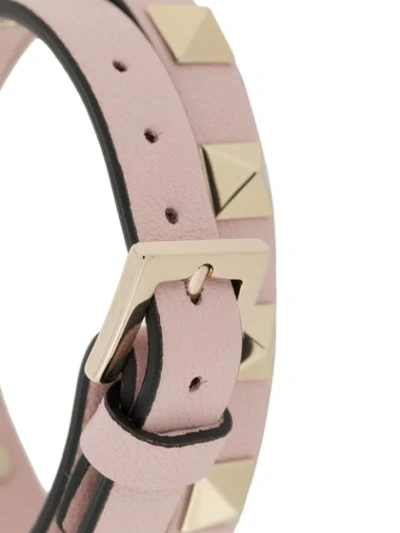 Shop Valentino Rockstud Wrap-around Bracelet In Pink