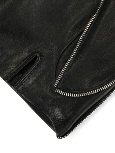 Shop Alexander Wang Zipper Teeth Gloves In Black